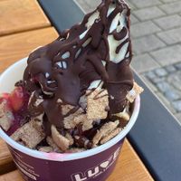 Vegan soy froyo: so good!  at YOMARO in Dortmund