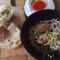 hummus/falafel  at Gratitude Restaurant in Munich