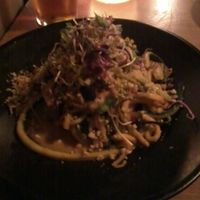 Zucchini pasta with cashew creme sauce at Gratitude Restaurant in Munich