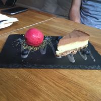 cashew cheese cake to die for! at Gratitude Restaurant in Munich