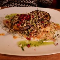 Gegrillte Aubergine at Gratitude Restaurant in Munich