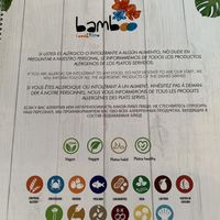 Menu  at Bamboo  in Salou