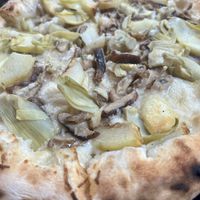 Trastevere Pizza with vegan cheese & rosemary potatoes (instead of meat)    at CinKuni in San Diego