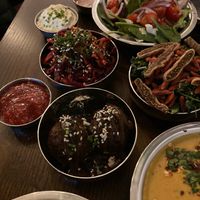 Sharing plates   at Amrutha - Honor Oak in South East London