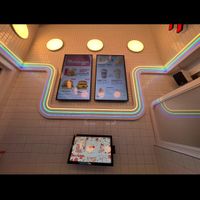 Interesting interior  at Moonburger in New Paltz