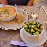Fresh Cucumber Salad and Yellow Curry at Z's House of Thai in Cave Creek