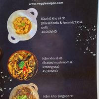menu  at Eros Vegan Restaurant (Veggie Saigon) in Da Nang