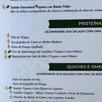 Leaves mark vegan options  at Botanica Bistrô in Rio De Janeiro