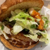 Teriyaki burger  at Luna Burger  in Kamakura