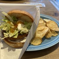 Teriyaki burger… looks smaller than it really is   at Luna Burger  in Kamakura