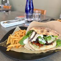 Falafel sandwich = yum   at Immigrant Food at The White House in Washington