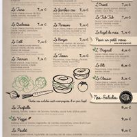 Bagels with vegan mark  at Green Bagel Café in Ajaccio