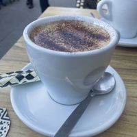 Cappuccino with almond milk  at Green Bagel Café in Ajaccio