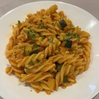 Vegan pasta with vegetables  at Rosinita in Olbia