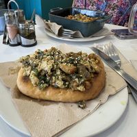 Focaccia with tofu scramble  at Anurakti Healthy Hub - Qawra in St Pauls Bay