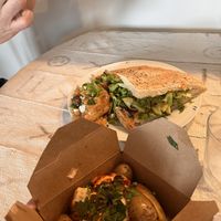 Berliner and potatoes   at Mopa Döner   in Paris