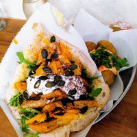 The Berliner + potatoes at Mopa Döner   in Paris