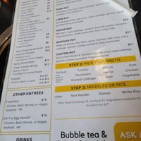 Menu at Hot Pot Legend in Ashburn