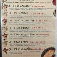Menu - Tacos at Taco Meister in Berlin