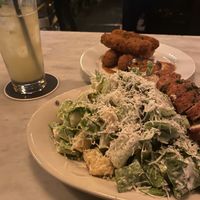 Mocktail, Vegan Mozzarella Sticks, and Caesar Salad 😛  at Fortune in Portland