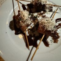 Bacon wrapped dates  at Fortune in Portland