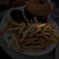 Sorry it's dark. This was the bacon jam burger at Fortune in Portland