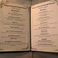 Menu at Fortune in Portland