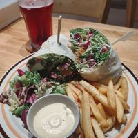 Tofu Cesar wrap & Hibiscus cooler 🌺 at Phyto Bistro in Nha Trang