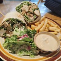 Caesar wrap and extra fries at Phyto Bistro in Nha Trang