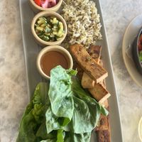 Tofu lettuce wraps  at Malibu Farm Tiburon in Tiburon