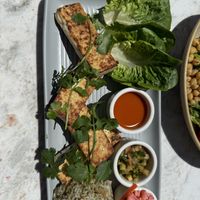 Tofu bahn mi lettuce cups  at Malibu Farm Tiburon in Tiburon