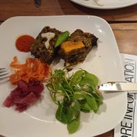 Vegan meatloaf at Hiroshima Neighborly Brewing in Hiroshima