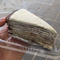 Mille-crêpes (cold with some ice layers) at Vegan House - 蔬食屋  in New Taipei City