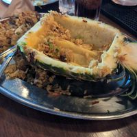 Vegan pineapple fried rice at Tee Sud Thai Rustic and Bar in Snohomish