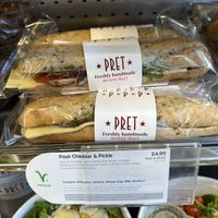 don't confuse the veggie with the vegan one  at Pret A Manger - Glasgow Central Station in Glasgow