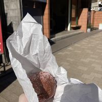 Chocolate Strawberry cream donut  at Sunday Vegan in Tokyo