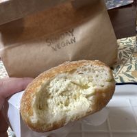Custard cream donut   at Sunday Vegan in Tokyo