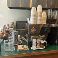 Front coffee area  at Sunday Vegan in Tokyo