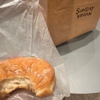 plain glazed donut at Sunday Vegan in Tokyo
