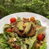 Burgerless burger. Flavorful!  at The Habitat Cafe and Retail in Penang