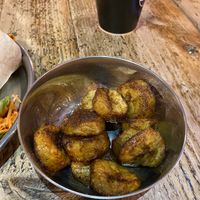 Fried plantains - way over seasoned   at En Root in South West London
