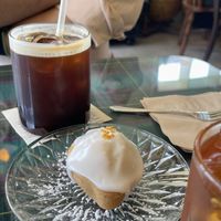 Coffee, lemon cake, tea  at Riverway - 리버웨이 - Maybe closed in Seoul