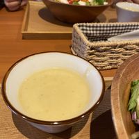 Sweet potato soup!  at Coco Hana in Kyoto