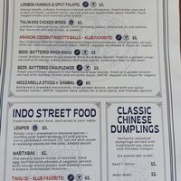 Menu white circle is vegan at Klub Kembali in 