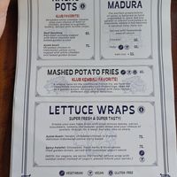 Menu white circle is vegan at Klub Kembali in 