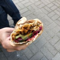 Samba with "chicken" inside at Vebap in Warsaw