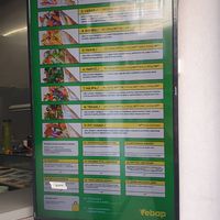 The menu at Vebap in Warsaw