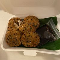 The tofu cakes are amazing   at Sweet Sisters Cafe in Koh Samui