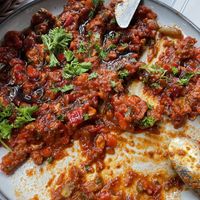 Ezme  at Mimoza Mediterranean Restaurant in San Diego