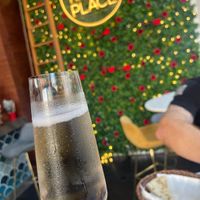 Lavender mimosa  at Mimoza Mediterranean Restaurant in San Diego